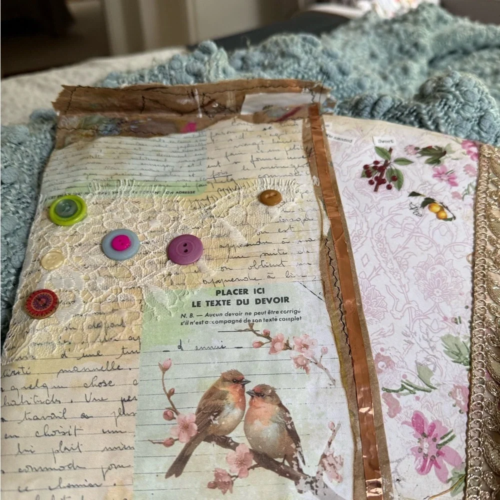 Hand Crafted Mixed Media Junk Journal 8x6 70 Plus Pages